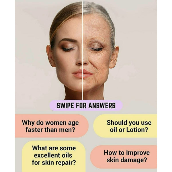 Why do women age faster? Are oils better or are creams/lotions? What are some oils you can use?