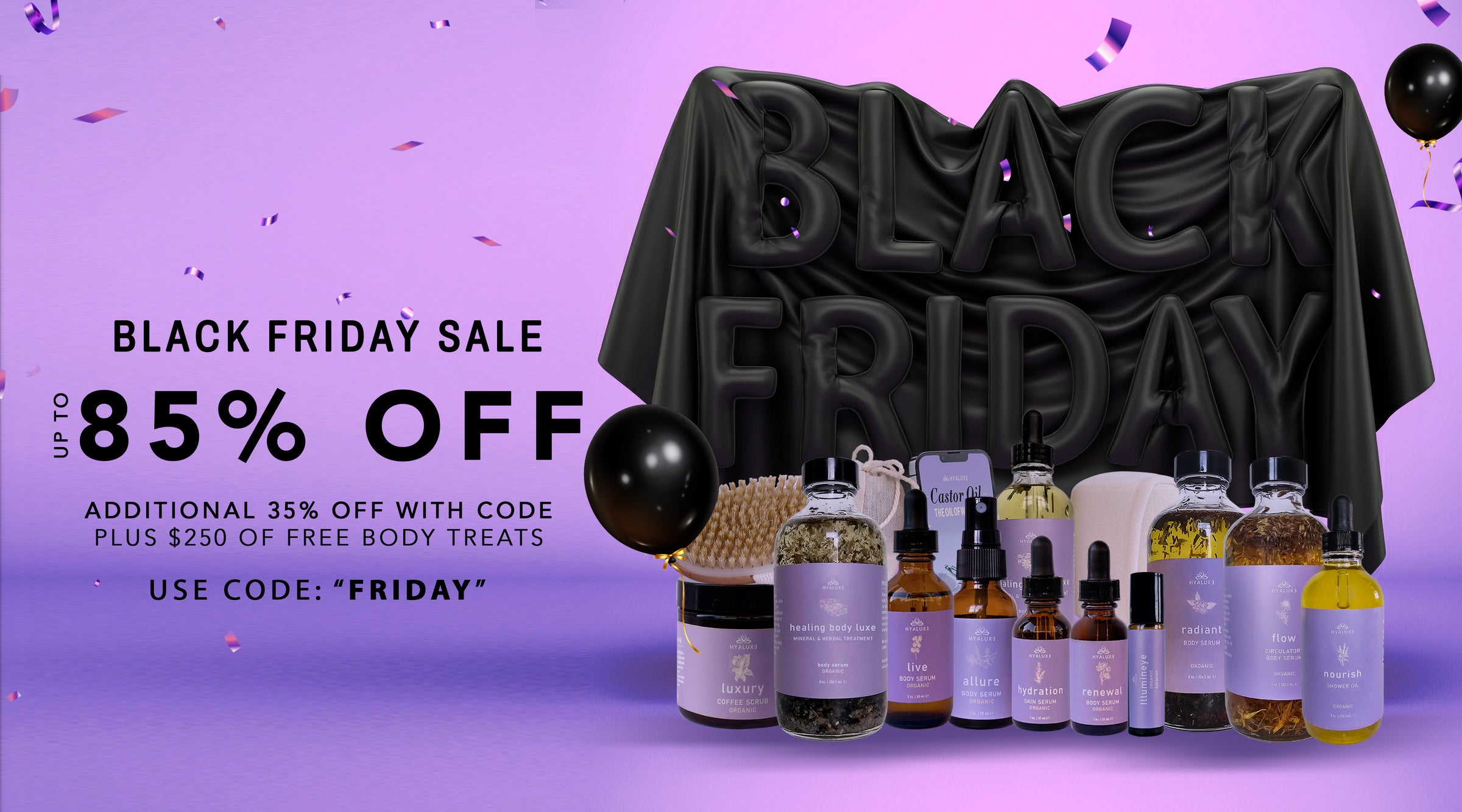 Hyaluxe Black Friday Sale Castor Oil