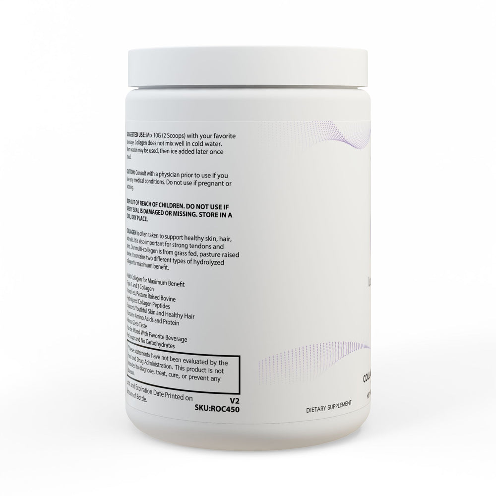 GLOW Collagen Peptides Type I & III Supplement (350g, 12.3oz)