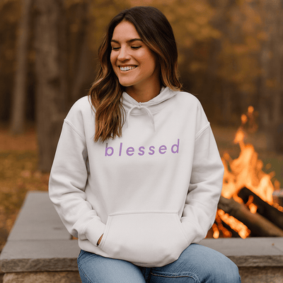 "Blessed" Hooded Sweatshirt - Hyaluxe Body