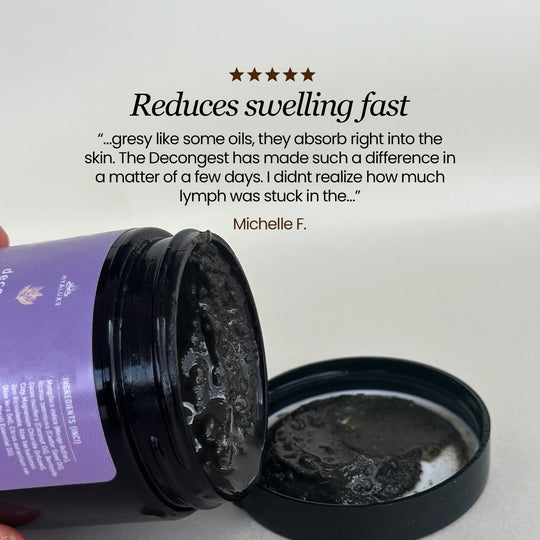 DECONGEST: Overnight Lymphatic Drainage & Natural Deodorant Balm | Aluminum-Free Night Detox - Hyaluxe Body