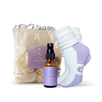 Detoxify and Sleep Bundle with Allure Mg Spray and Relief Detox Foot Pods - Hyaluxe Body