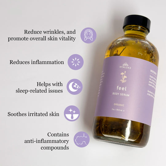 FEEL: Soothing Mind and Inflammation Body Serum with cotton wrap - Hyaluxe Body