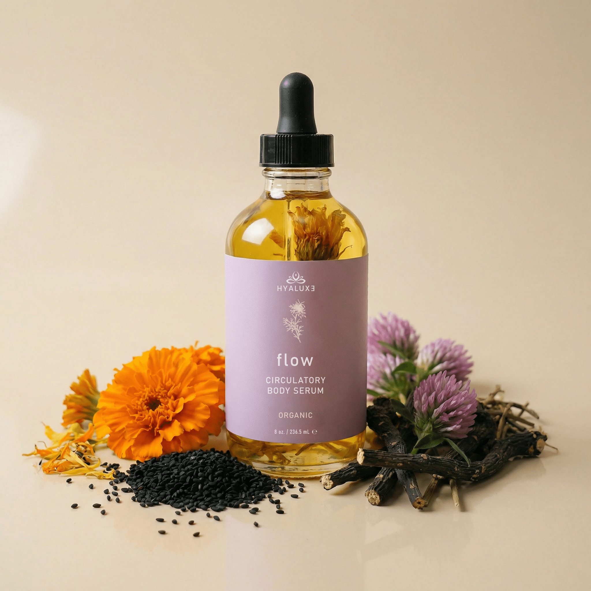 FLOW: Serum for Hormone Support and circulation - Hyaluxe Body