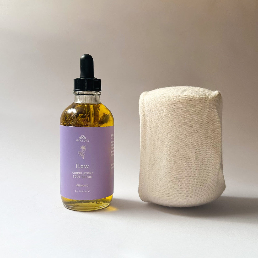 FLOW: Serum for Hormone Support and circulation with Cotton wrap - Hyaluxe Body