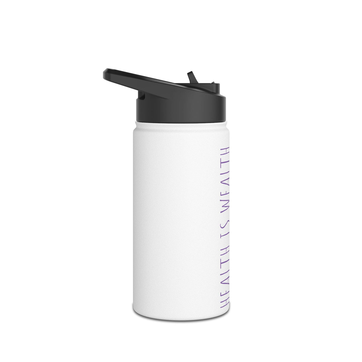 'HEALTH IS WEALTH' Stainless Steel Water Bottle - Hyaluxe Body