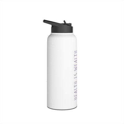 'HEALTH IS WEALTH' Stainless Steel Water Bottle - Hyaluxe Body