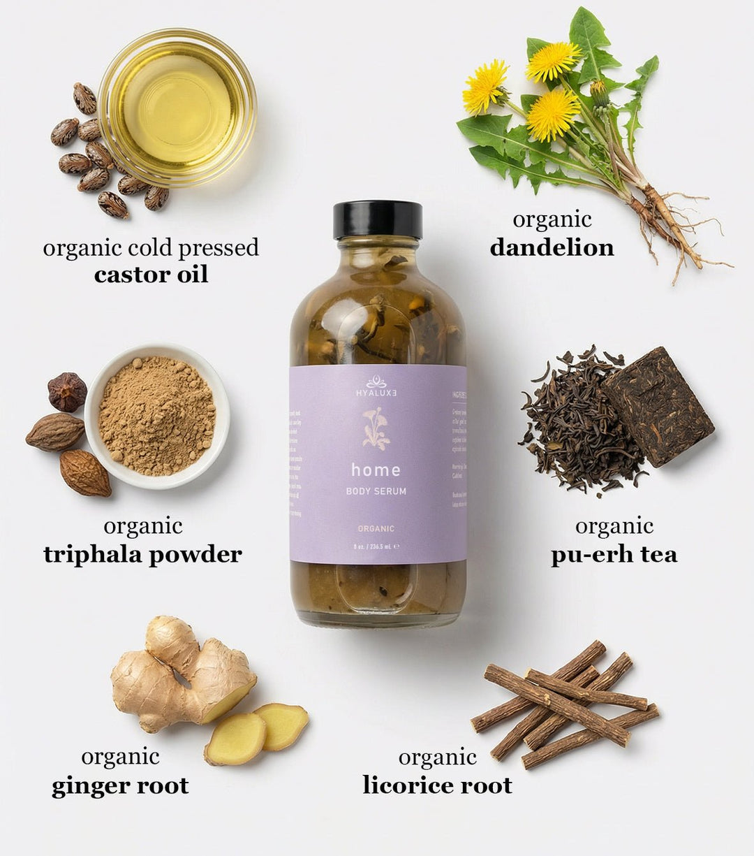 HOME: Castor Oil Serum for Liver, Kidney & Gut Support | Digestive & Lymphatic Health - Hyaluxe Body
