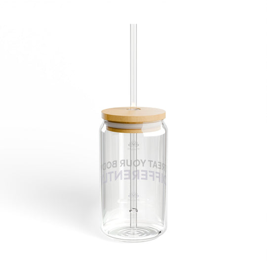 HYALUXE Sipper Glass, 16oz | Treat Your Body Differently | Eco - Friendly Drinkware - Hyaluxe Body