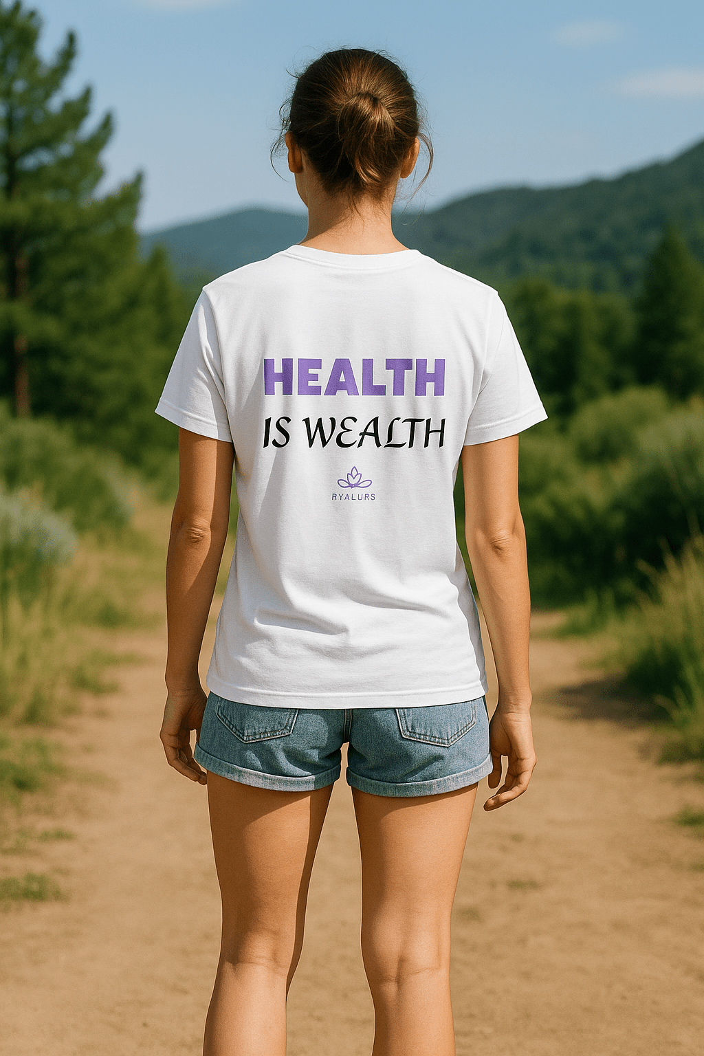 Ladies Softstyle 'HEALTH IS WEALTH' T-Shirt - Hyaluxe Body