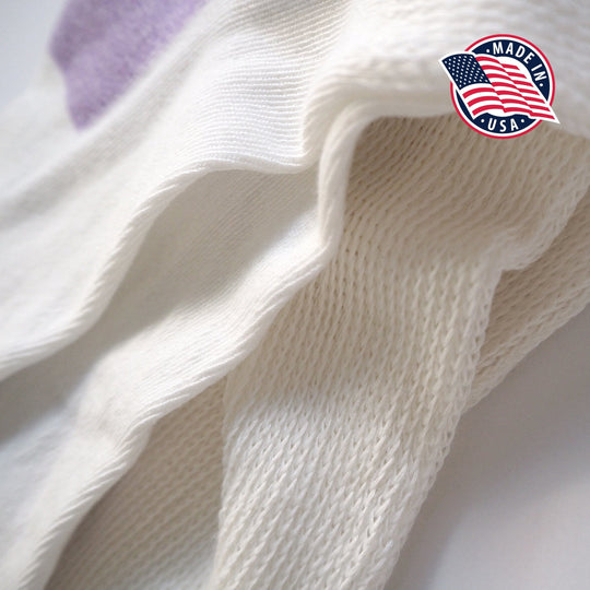 Scrunchy Diabetic/Compression Sock (lav/white)