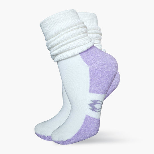 Scrunchy Diabetic/Compression Sock (lav/white)