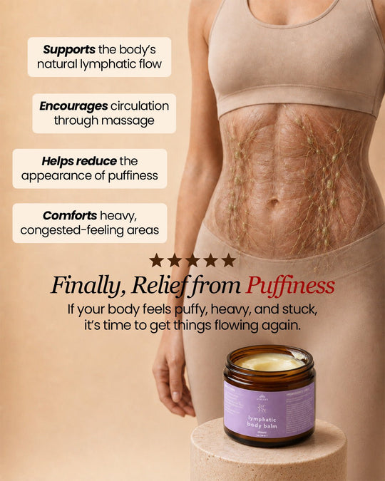 Lymphatic Drainage Body Balm | Circulation, Puffiness and Lymphatic Support - Hyaluxe Body
