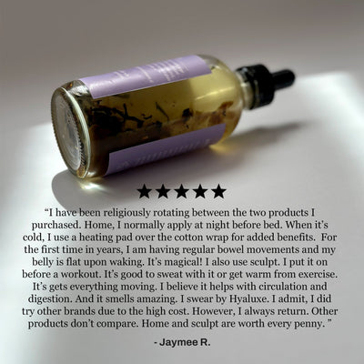 Mini 2oz HOME: Travel Size Enhanced Castor Oil Serum for Digestive and Lymphatic Health - Hyaluxe Body
