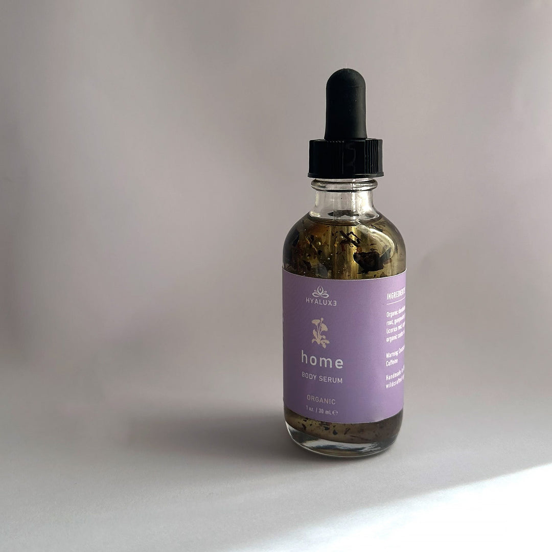 Mini 2oz HOME: Travel Size Enhanced Castor Oil Serum for Digestive and Lymphatic Health - Hyaluxe Body