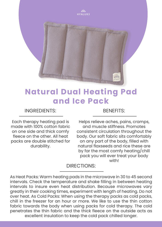Natural Dual Heating Pad and Ice Pack - Hyaluxe Body