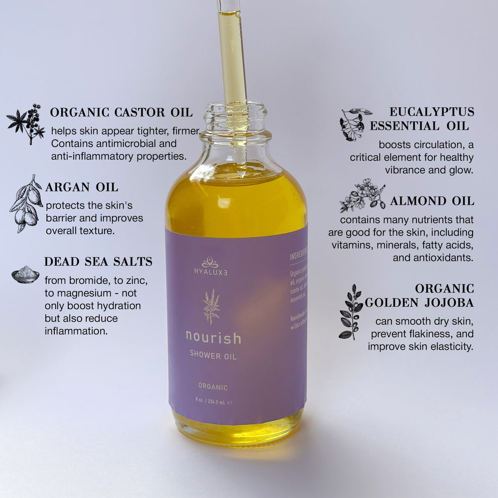 NOURISH: Deep Restoration Shower Oil - Hyaluxe Body