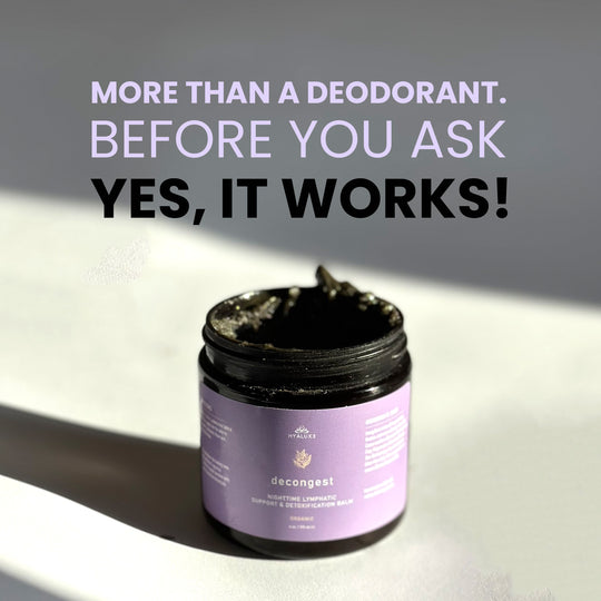 DECONGEST: Overnight Lymphatic Drainage & Natural Deodorant Balm | Aluminum-Free Night Detox