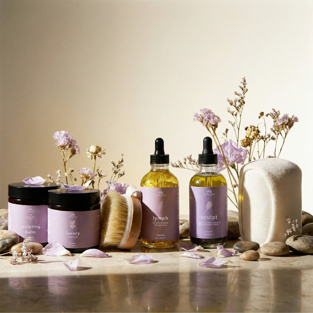 Slim and Sculpt Body Bundle: Lymphatic, Cellulite, Circulatory, Hormonal Support and Recovery - Hyaluxe Body