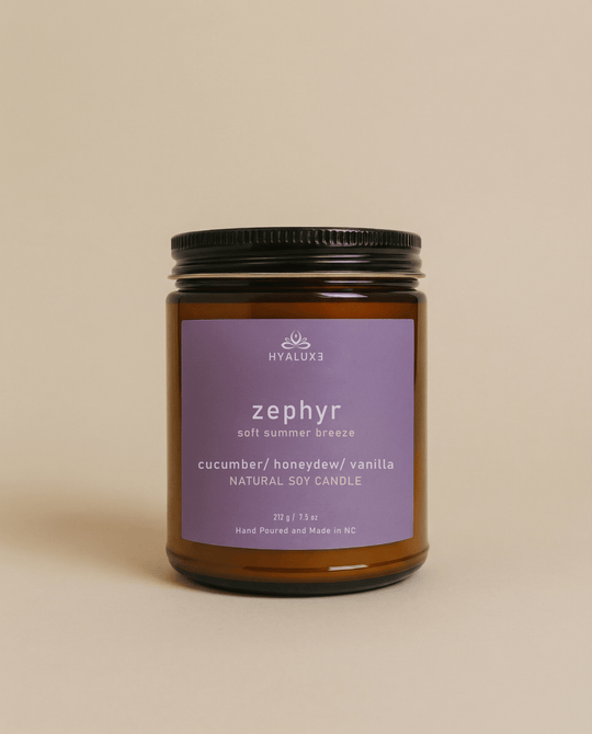 *Summer Zephyr Honeydew Melon Natural Soy Candle - Hyaluxe Body
