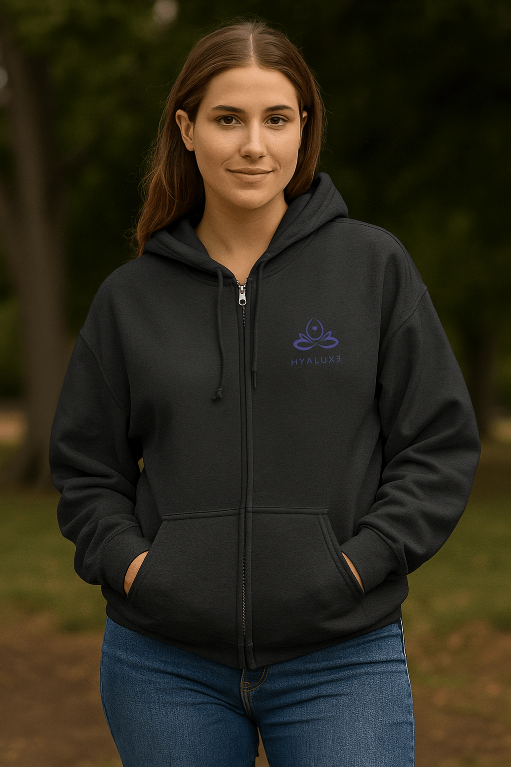 'Treat your Body Differently' Heavy Blend Zip Sweat - Hyaluxe Body