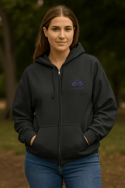 'Treat your Body Differently' Heavy Blend Zip Sweat - Hyaluxe Body