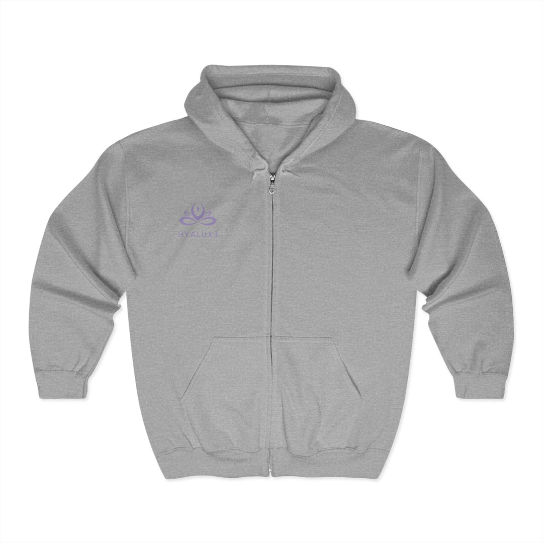 'Treat your Body Differently' Heavy Blend Zip Sweat - Hyaluxe Body