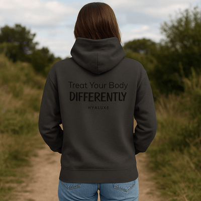 'Treat your Body Differently' Heavy Blend Zip Sweat - Hyaluxe Body