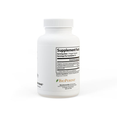 VITALITY: Turmeric with BioPerine® (Black Pepper Fruit Extract) Supplement - Hyaluxe Body