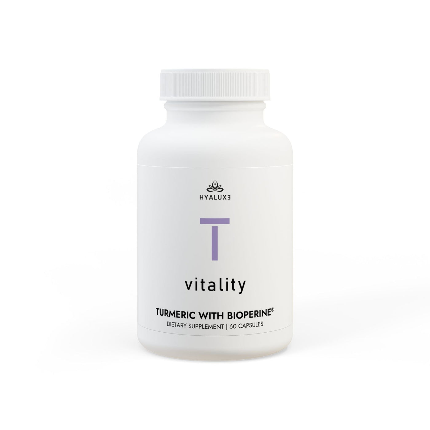 VITALITY: Turmeric with BioPerine® (Black Pepper Fruit Extract) Supplement - Hyaluxe Body