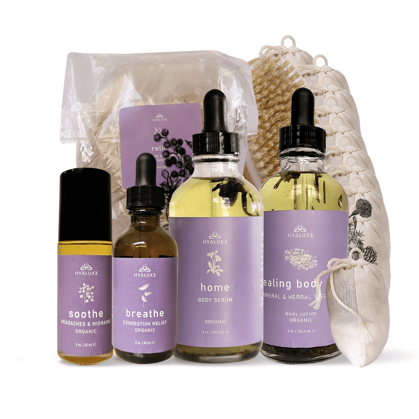 Winter Wellness Bundle with Lymphatic, metabolic, gut detoxification support and sinus, congestion relief - Hyaluxe Body