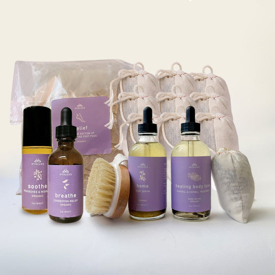 Winter Wellness Bundle with Lymphatic, metabolic, gut detoxification support and sinus, congestion relief - Hyaluxe Body