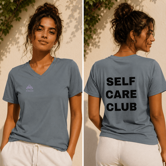 Women's Moisture Wicking V - Neck T-Shirt - Hyaluxe Body