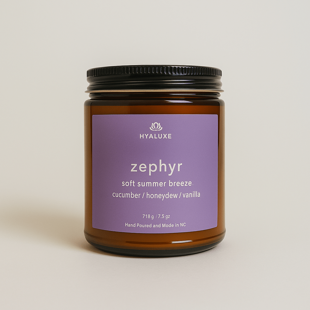 Zephyr Honeydew Melon Summer Breeze Natural Soy Candle - Hyaluxe Body