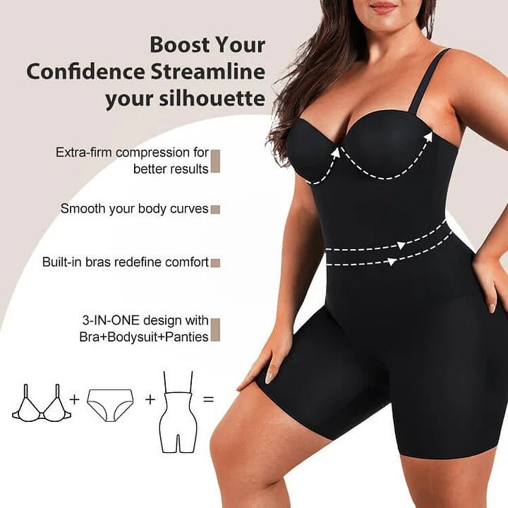 Slimming Body Shaper with Thigh Slimmer - Streamline Your Silhouette