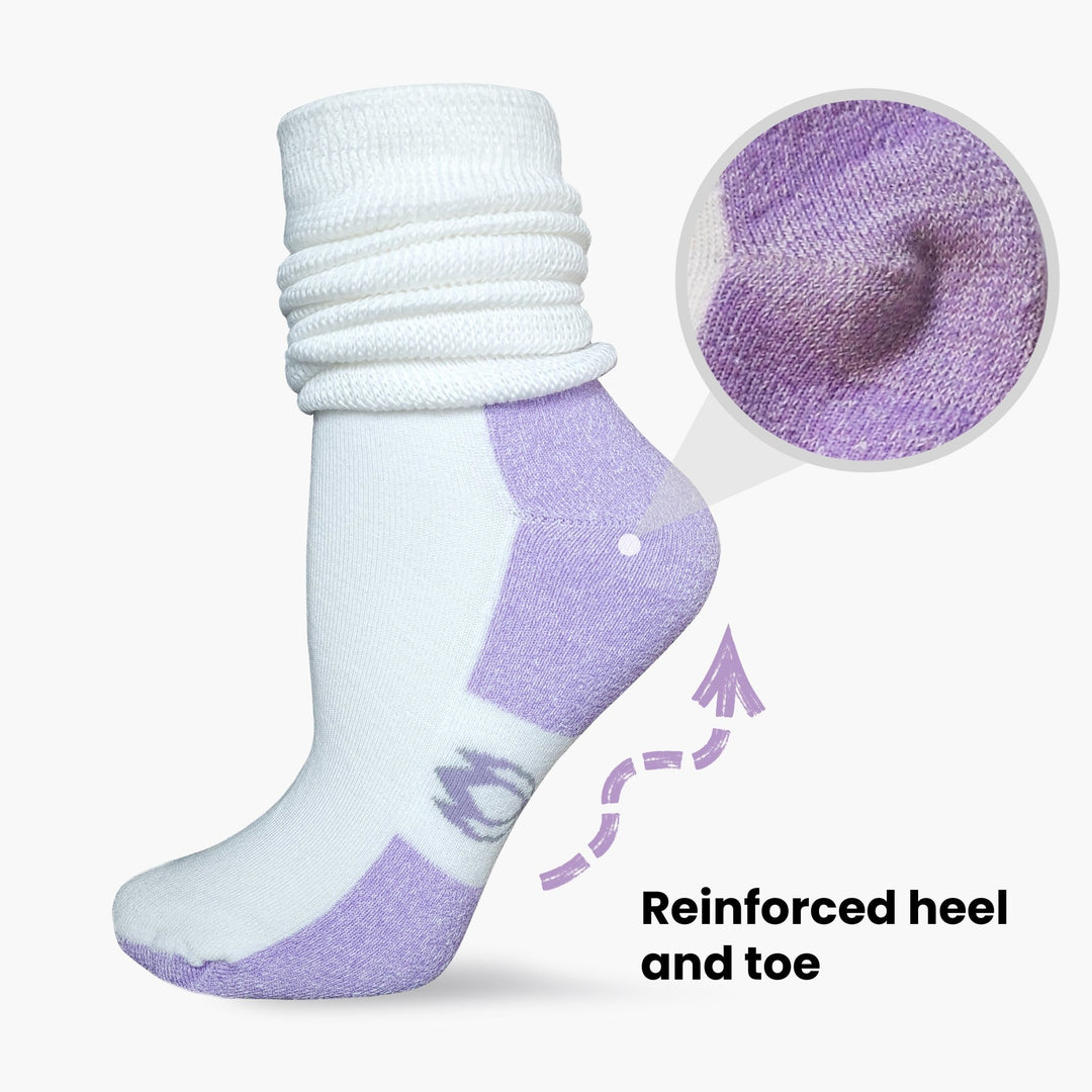 Luxury Women's Lavender Slouch/Scrunch Sock - Hyaluxe Body