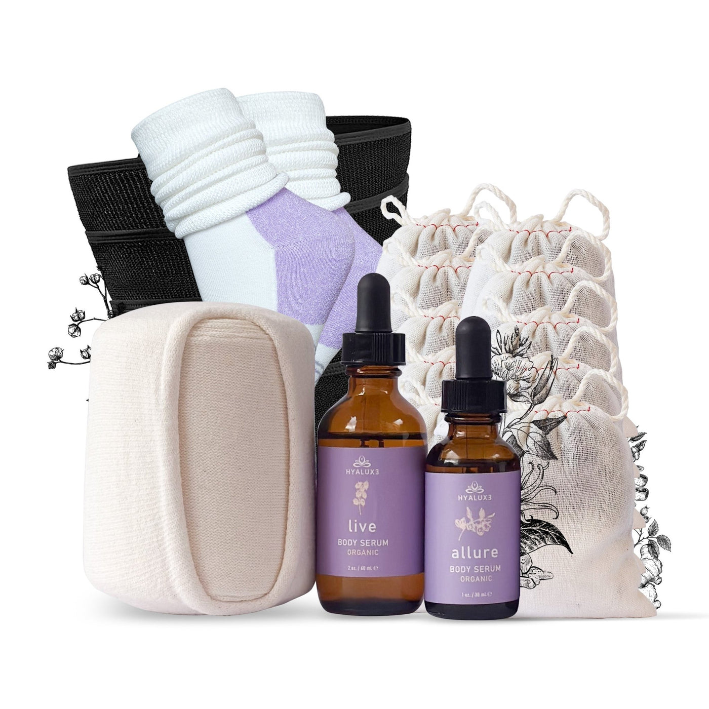 Mental Reset Bundle with Allure Mg, LIVE Castor oil and Bath Pods - Hyaluxe Body